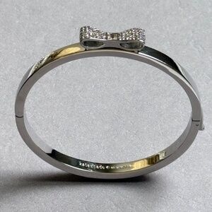 kate spade Bracelet Rhinestone Bow Hinge Silver
